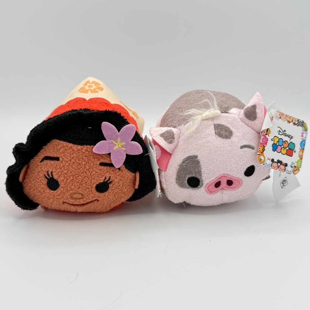Disney Tsum Tsum Plush Kids Mini Multicolor New Moana Pua Set of 2